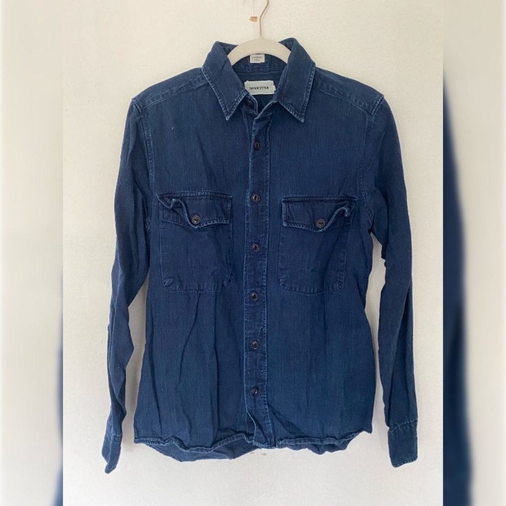Taylor Stich Indigo Double Cloth Button Down